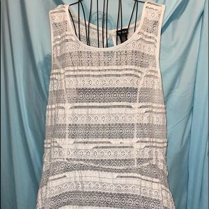 Torrid pointelle off white top/coverup size 2